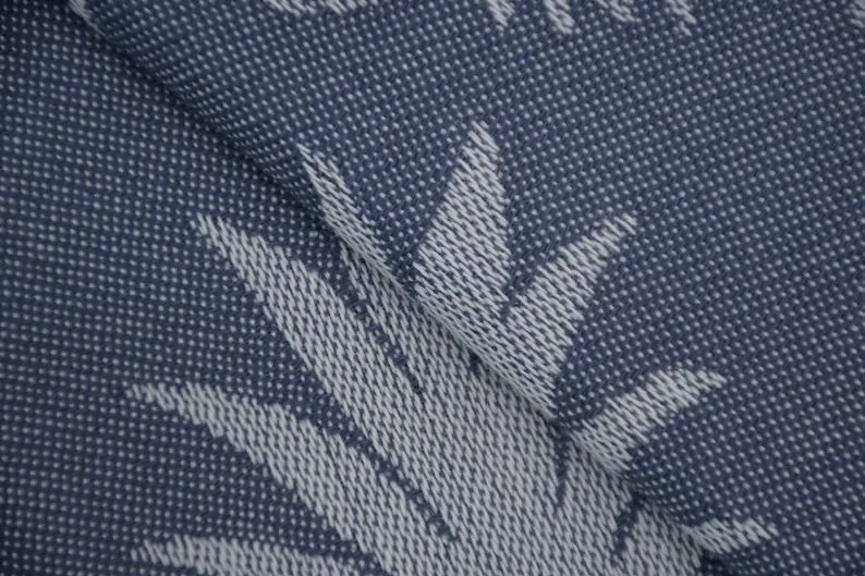 Pineapple Blue Gray 100% Cotton Towel