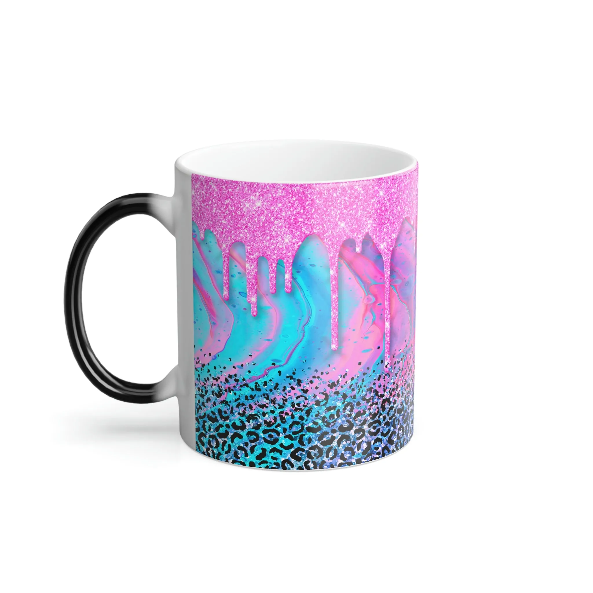 Pink glitter drip 11oz Color Morphing Mug