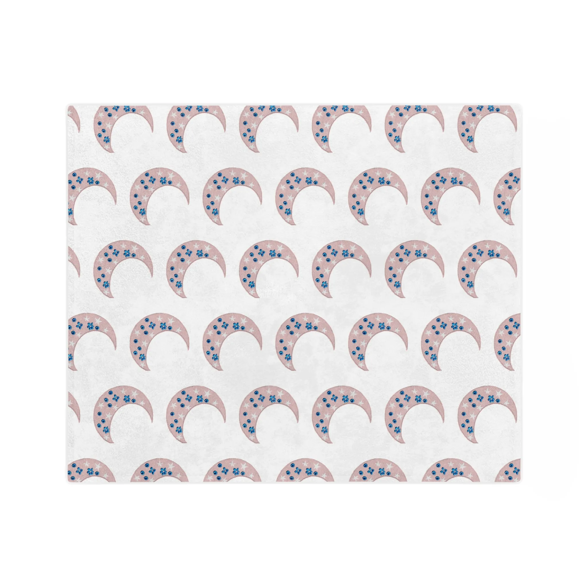 Pink Moon Velveteen Minky Blanket