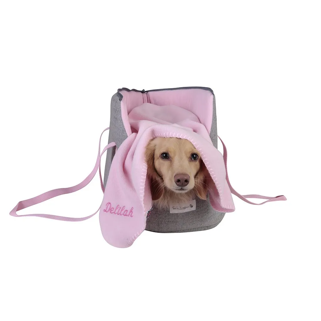 Pink Personalised Fleece Luxury Dog Blanket