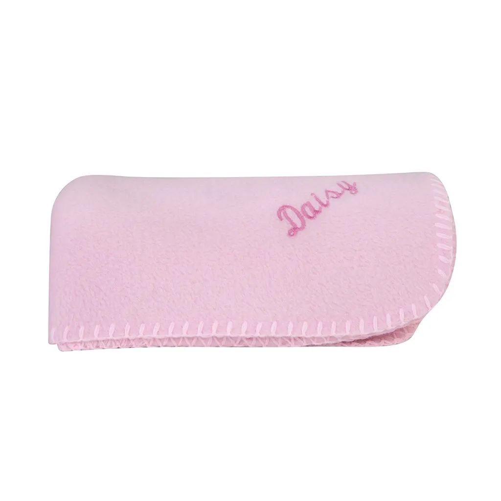 Pink Personalised Fleece Luxury Dog Blanket