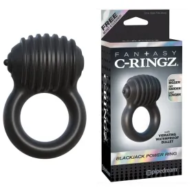 Pipedream Fantasy C-Ringz Blackjack Power Ring Vibrating Black