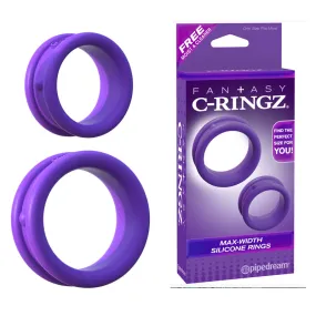 Pipedream Fantasy C-Ringz Max Width Silicone Rings 2-Piece Set Purple