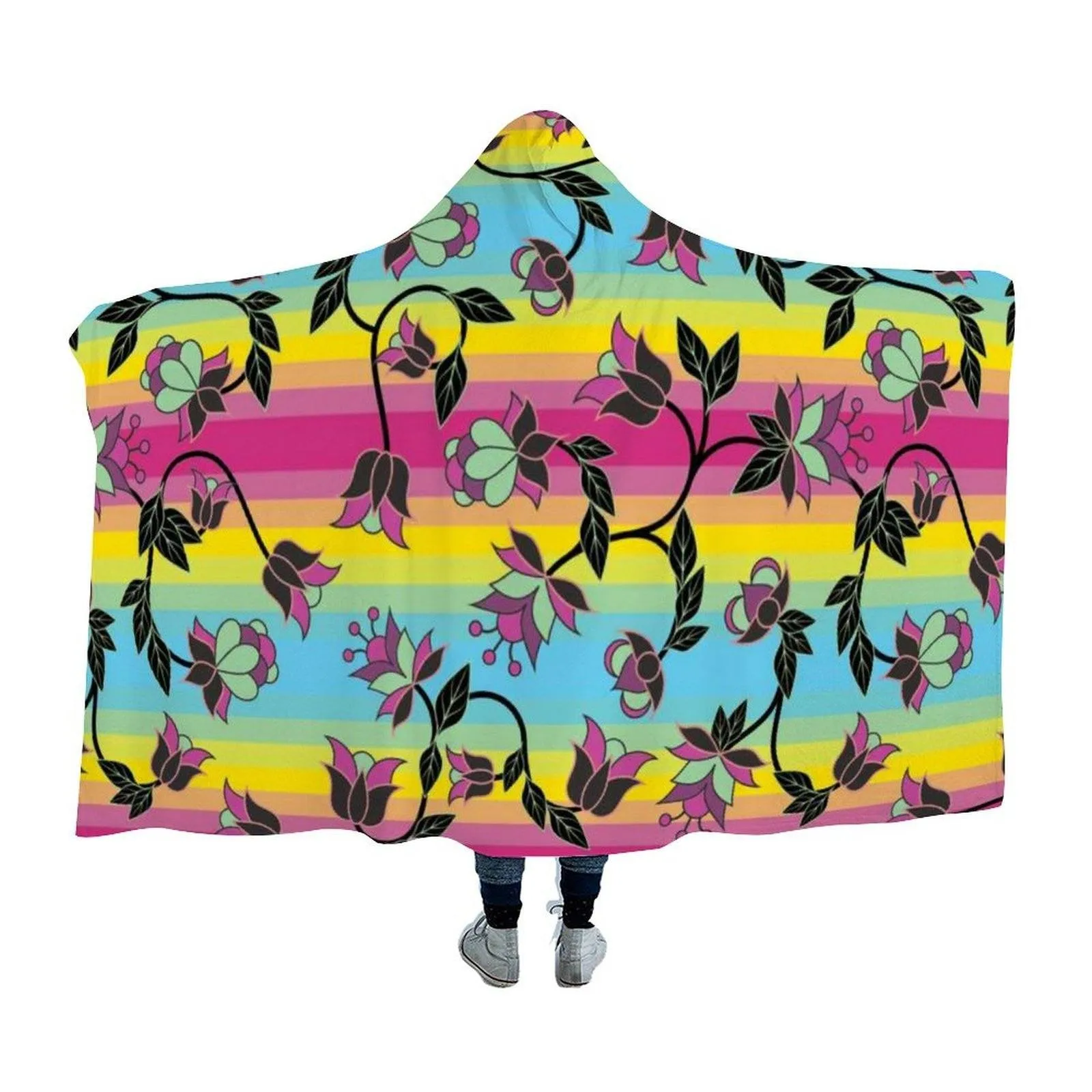 Powwow Carnival Hooded Blanket