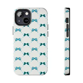 Pretty Little Bow Phone Case, Bed Party Bow Iphone case, Bow Phone Case, College Case, Bow Gift - Bow Aesthetic, Tulane, Blue & Green Bow