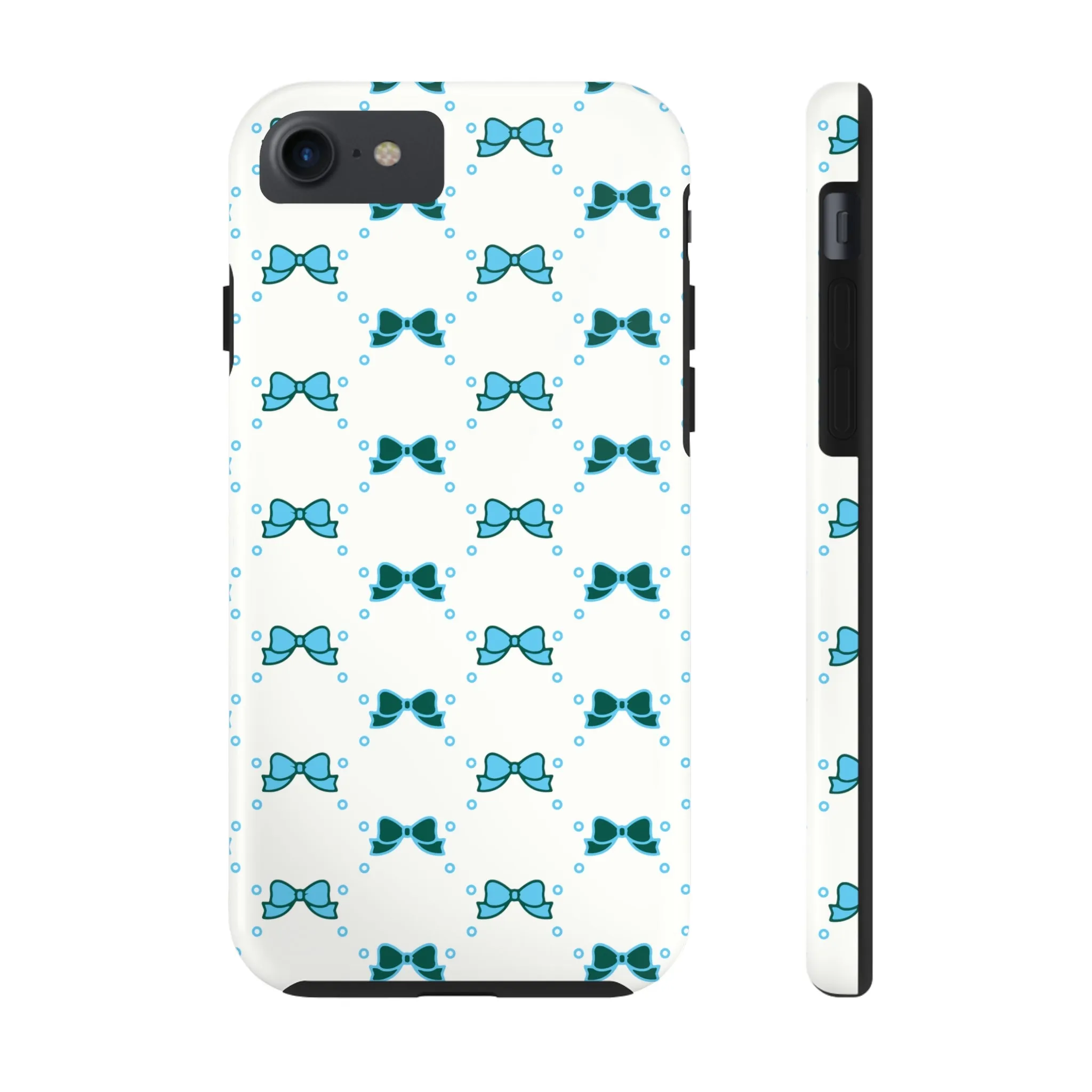 Pretty Little Bow Phone Case, Bed Party Bow Iphone case, Bow Phone Case, College Case, Bow Gift - Bow Aesthetic, Tulane, Blue & Green Bow