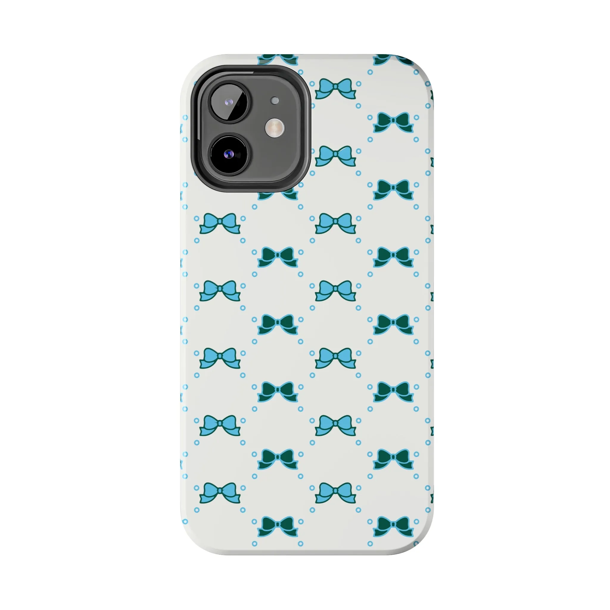 Pretty Little Bow Phone Case, Bed Party Bow Iphone case, Bow Phone Case, College Case, Bow Gift - Bow Aesthetic, Tulane, Blue & Green Bow