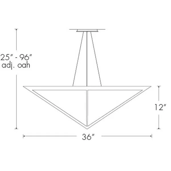 Profiles 11201-36-SFM Indoor/Outdoor Semi Flush Mount Pendant By Ultralights Lighting