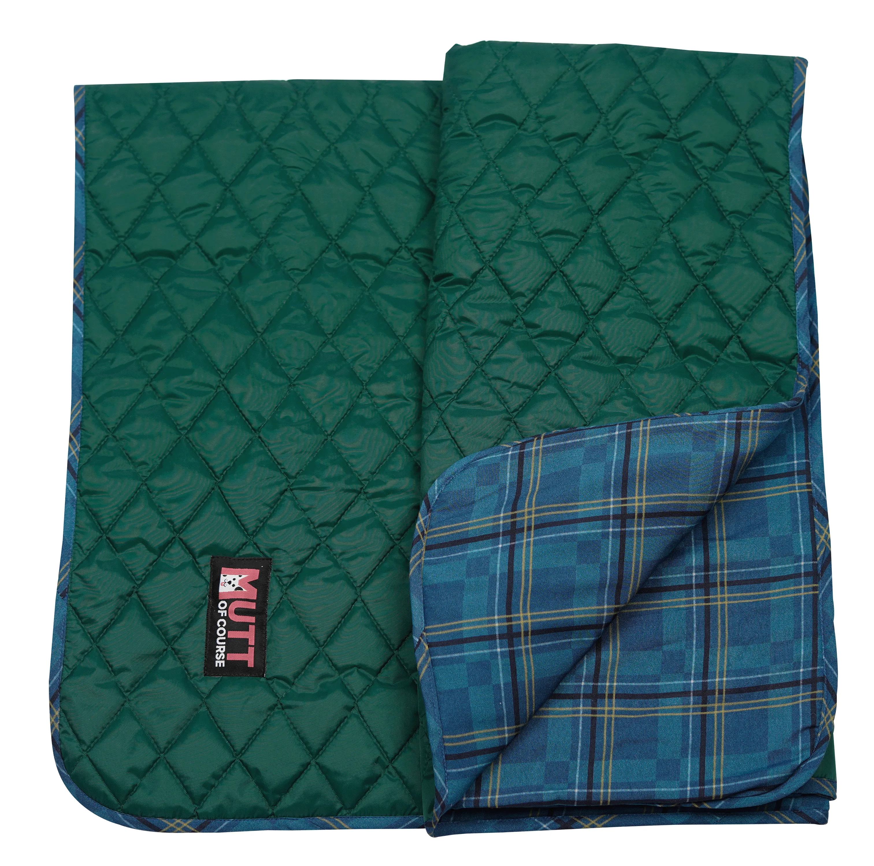 Quilted Green Blanket for Cats and Dogs