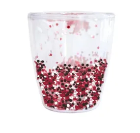 Red Acrylic Glitter Wine Cup