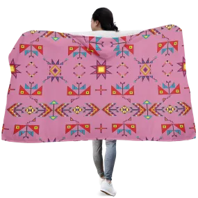 Scattered Generations Pink Hooded Blanket