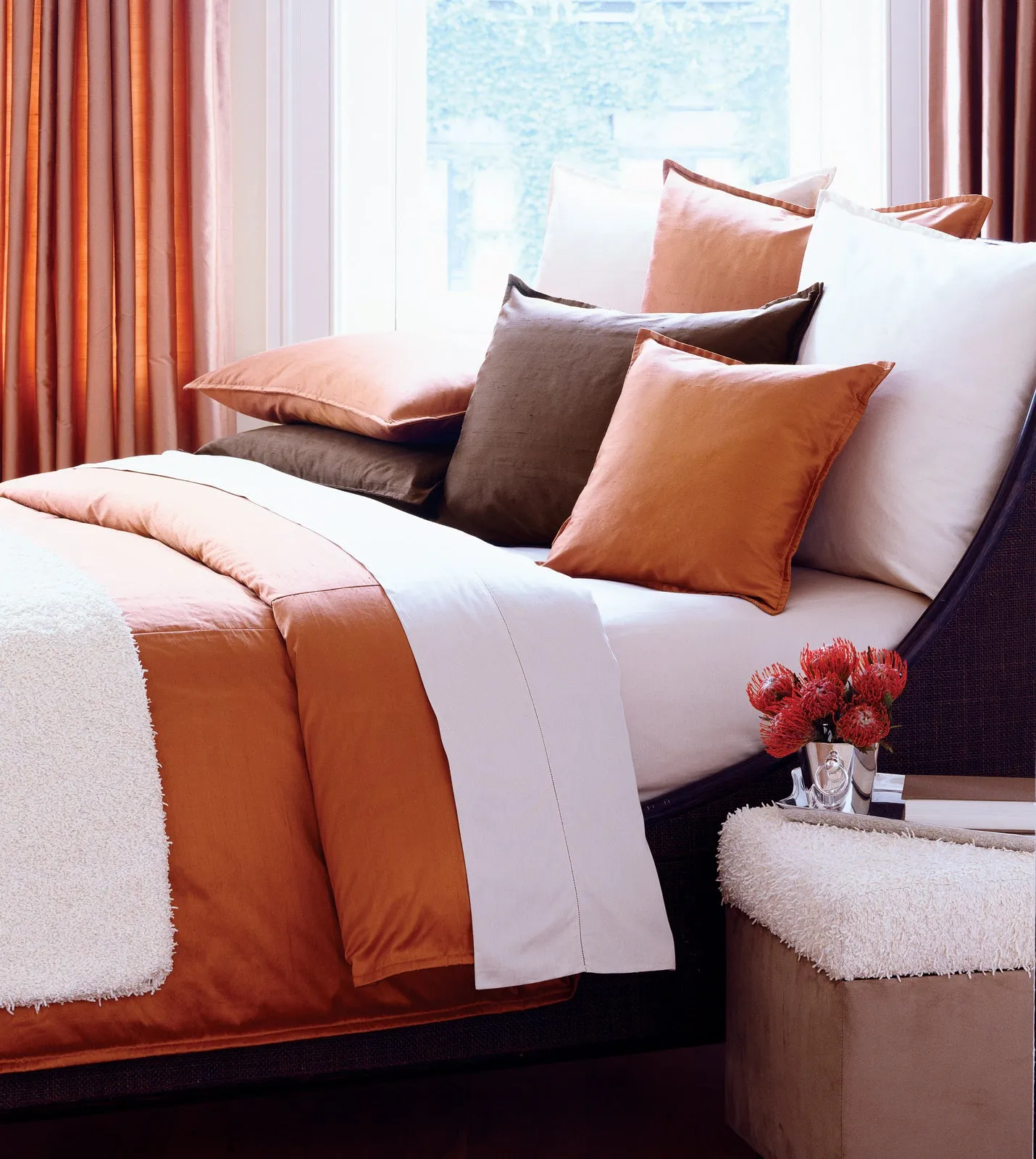 Serico Pure Silk Rust Duvet (Super Queen 96x98)