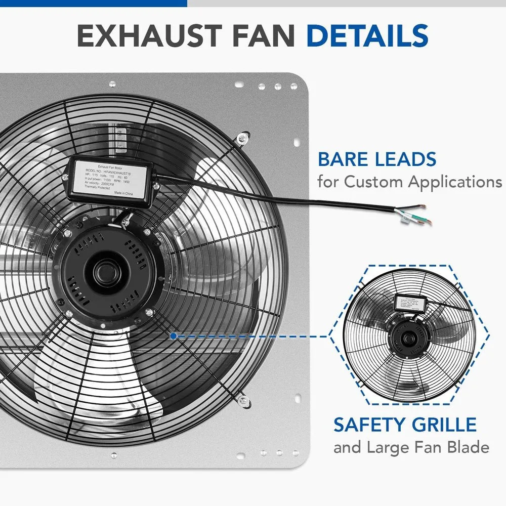 Shutter Exhaust Fan Aluminum 18inch