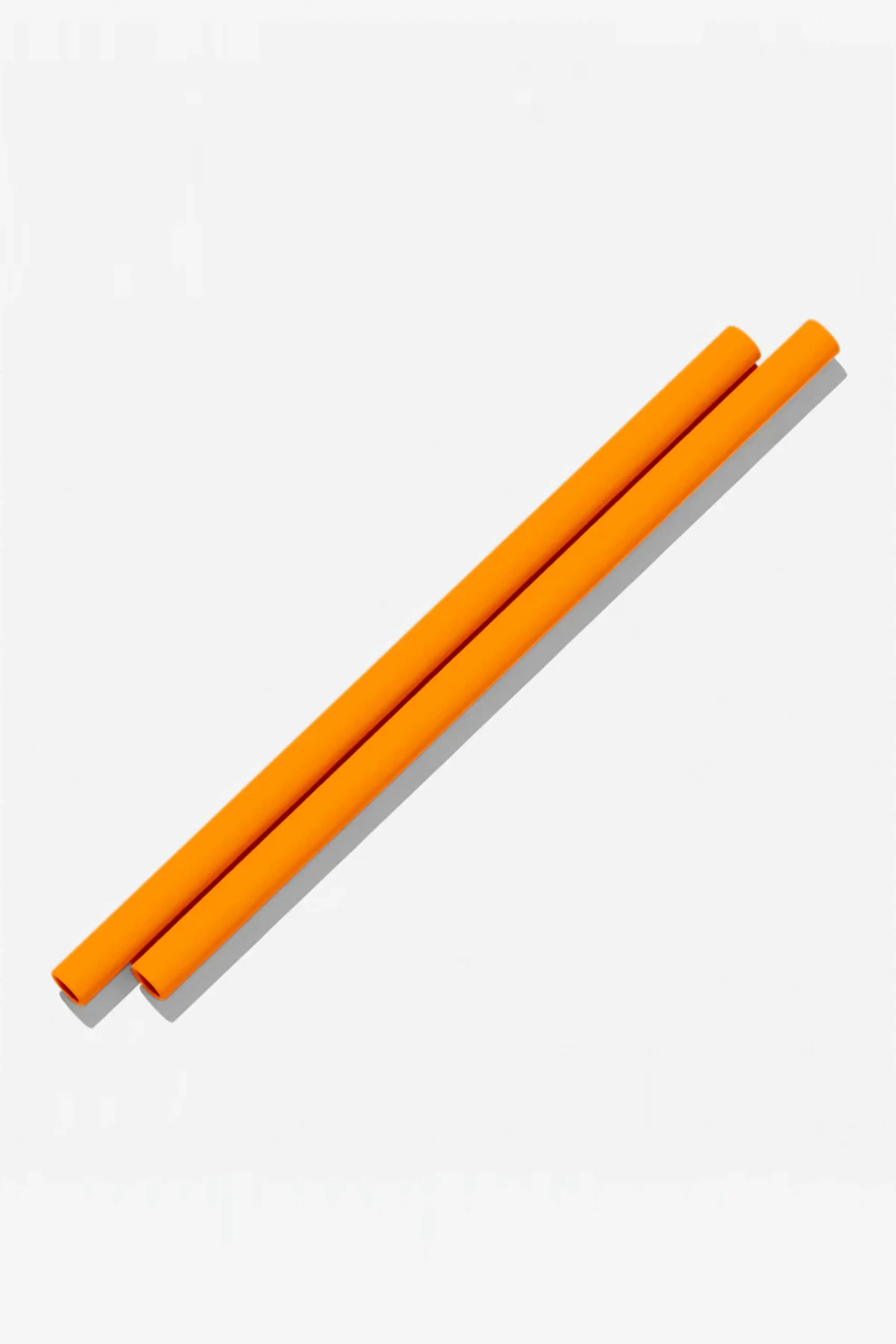 Silicone Straws 2 Pack (Tangerine)