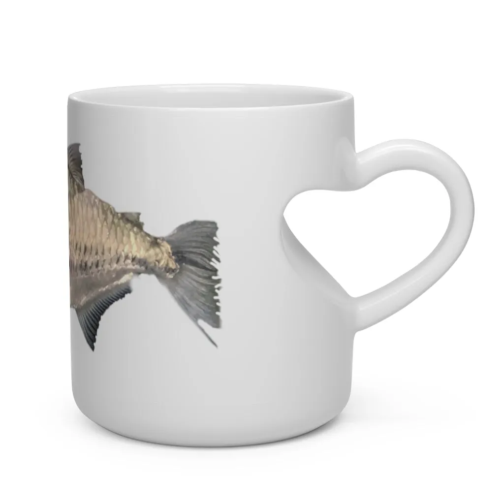 Silver Fish Heart Shape Mug