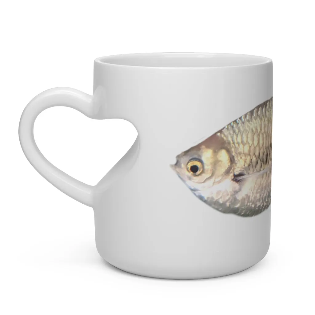 Silver Fish Heart Shape Mug