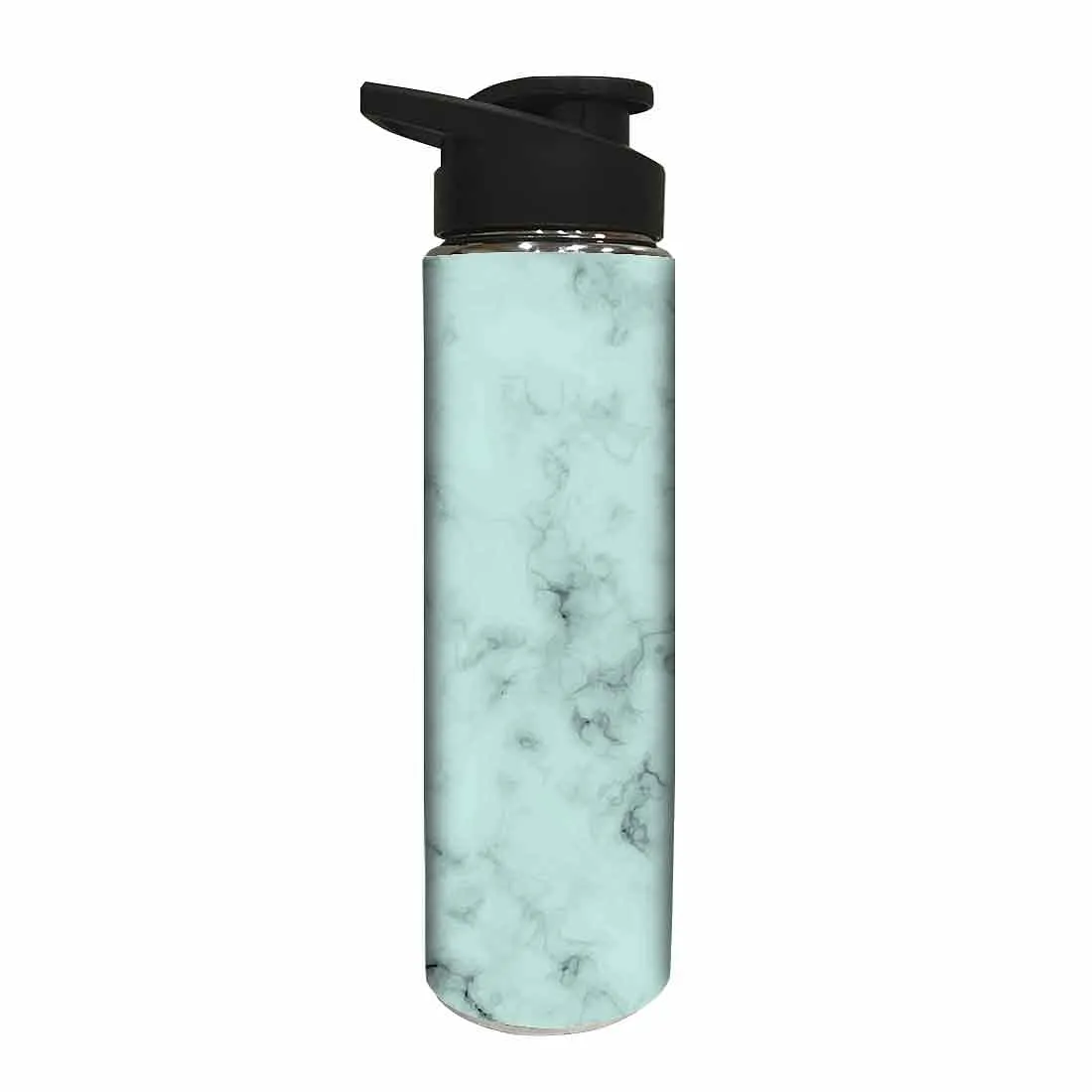 Stainless Steel Sipper Bottle -  Green Color Designer Marble