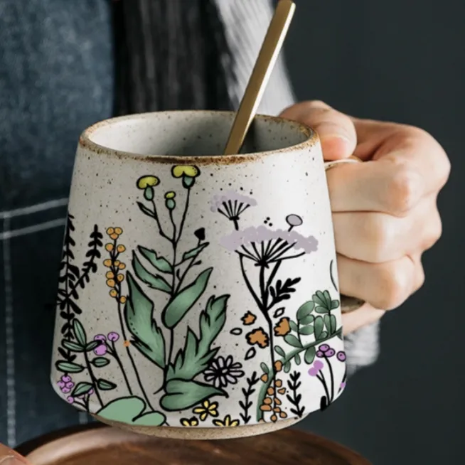 Stoneware Mug - Floral Harmony