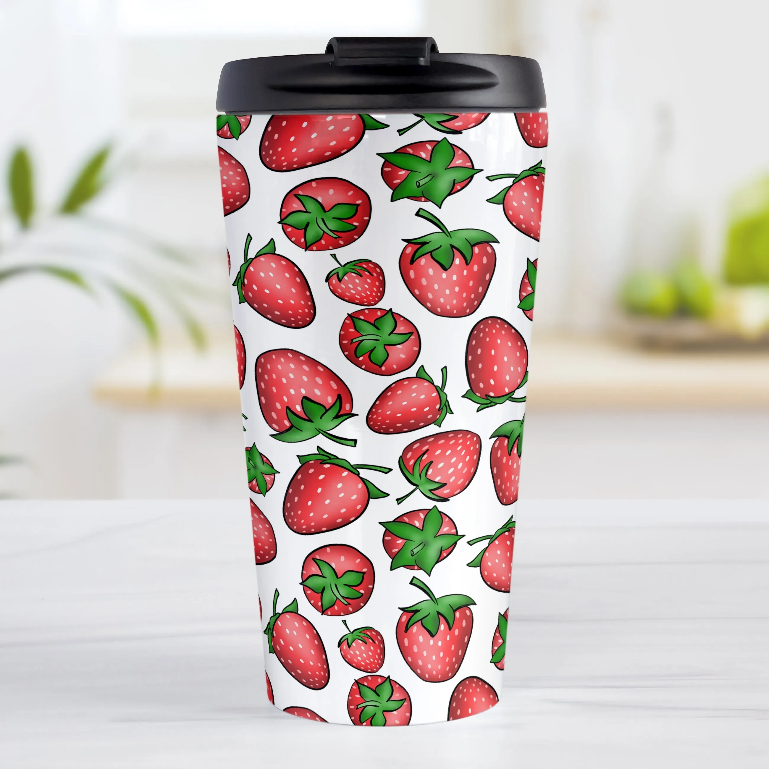 Strawberries Travel Mug