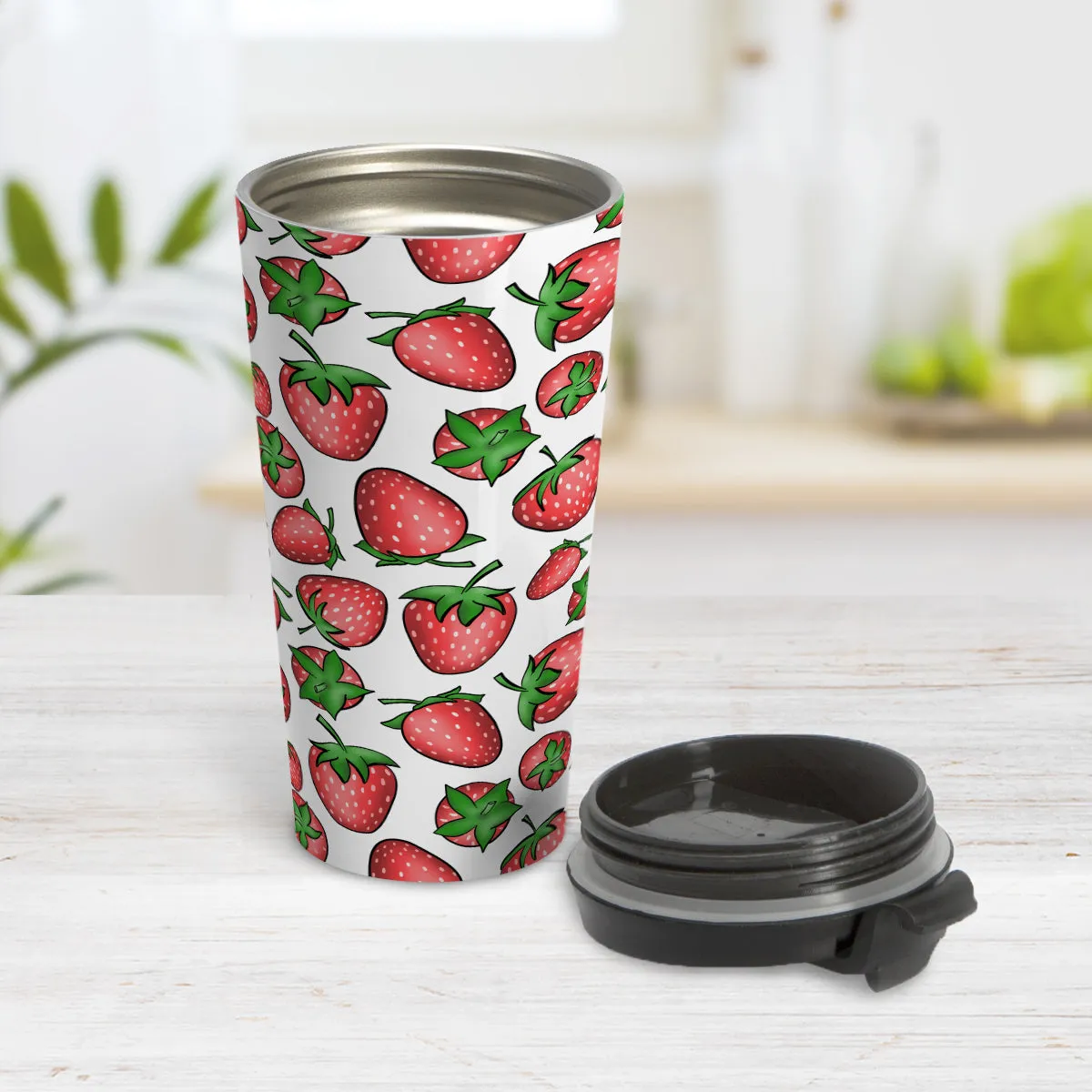 Strawberries Travel Mug