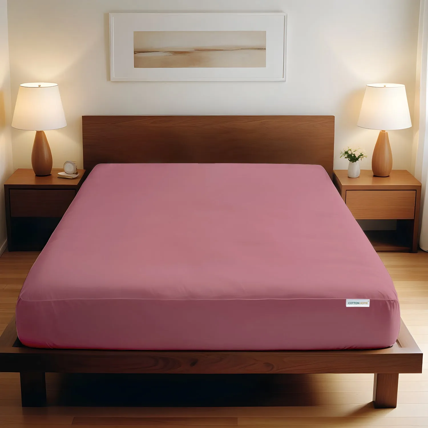 Super Soft Fitted sheet 160x200 30 CM - Mauve