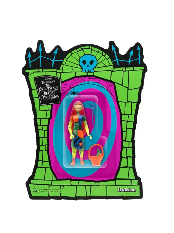 Super7 The Nightmare Before Christmas Sally Neon Glow-in-the-Dark 2020 SDCC Exclusive ReAction 3.75 Inch Action Figure