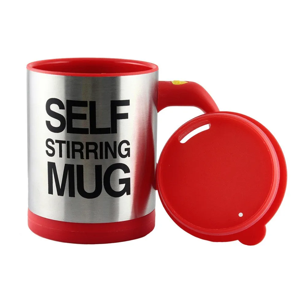 Tea cup Automatic coffee mixing cup/mug bluw stainless steel self stirring electic coffee mug 350ml