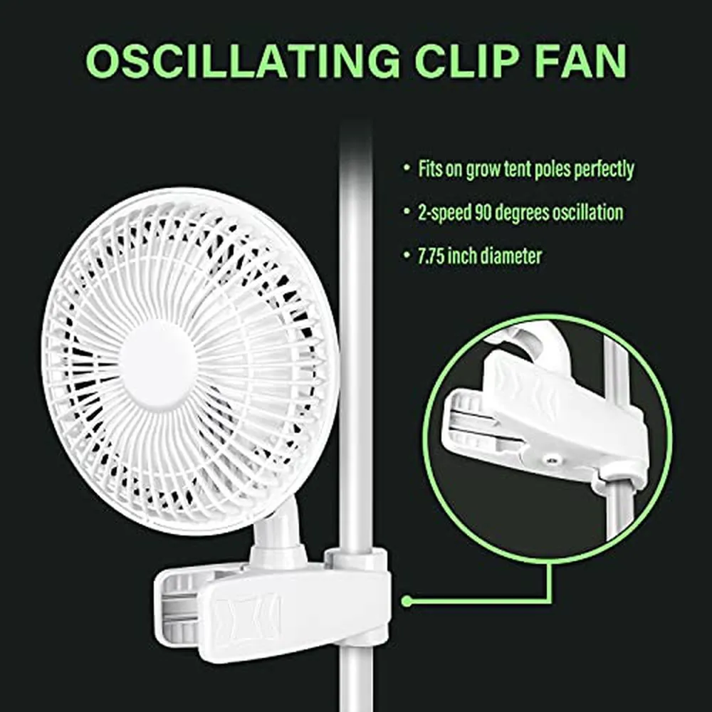 Tent Pole Clip Fan Monkey Fan Wall-Mounted Fans-6inch