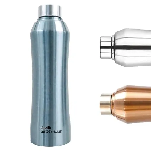 The Better Home Steel Water Bottle (4Pcs-1 Litre) Water Bottle For Kids School | Water Bottle For Home | Leak- Proof BPA Free | Gym Water Bottle | Water Bottle For Office | Aesthetic Water Bottle