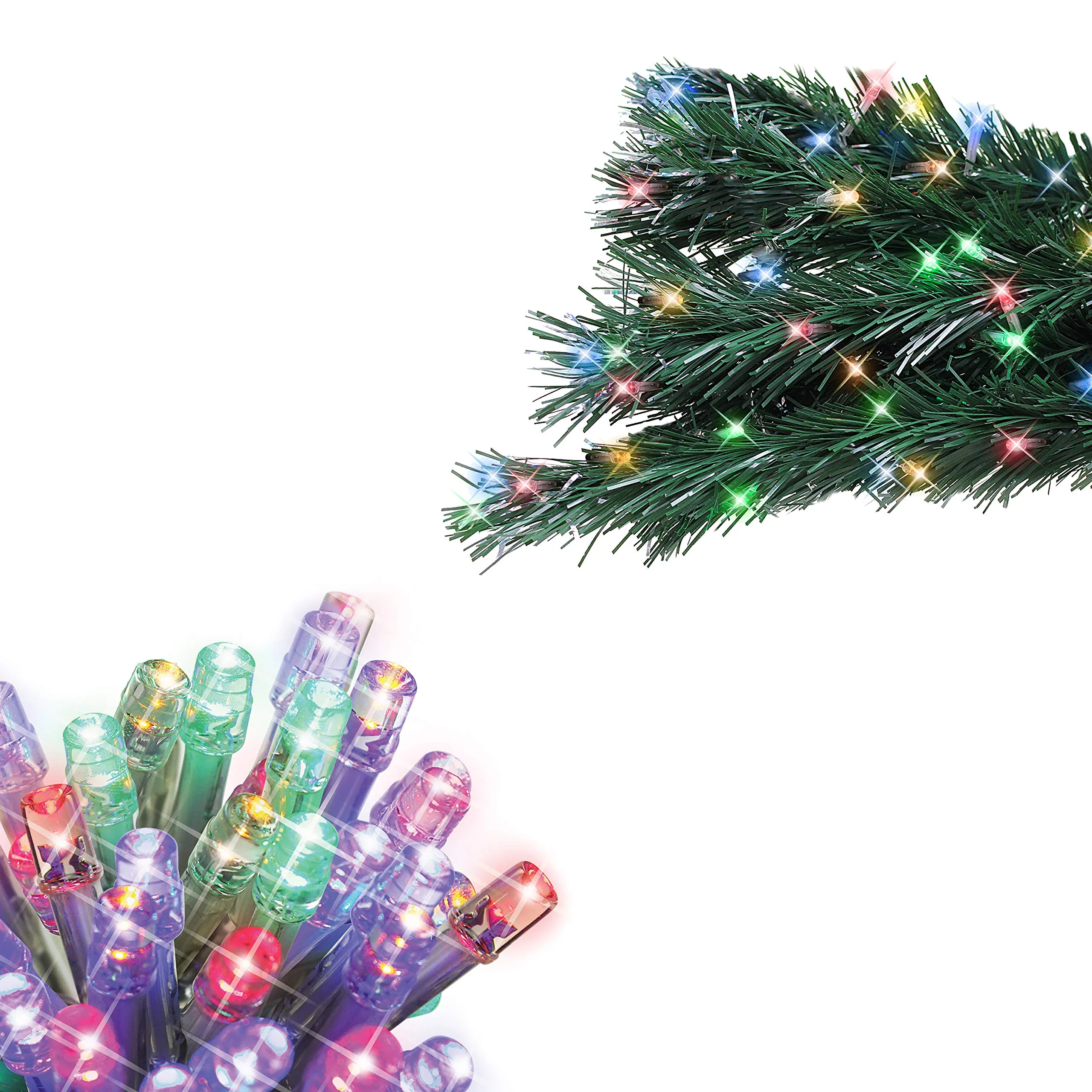 The Christmas Workshop 77670 300 Multi-Coloured LED Chaser Christmas Lights / Indoor or Outdoor Fairy Lights / 20.9 Metres / 8 Light Modes / Great For Christmas, Weddings & Gardens