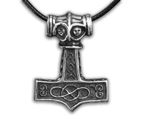 Thors Hammer Necklace 925 Sterling Silver 8th Century Odeshög Authentic Replica Viking Thor Hammer Mjölnir Mjolnir Pendant Amulet Jewelry