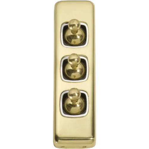 Tradco 3 Gang Flat Plate Toggle Switches