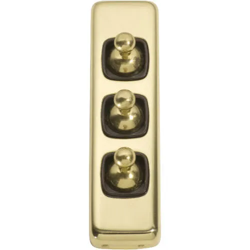 Tradco 3 Gang Flat Plate Toggle Switches