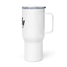 Travel mug with a handle