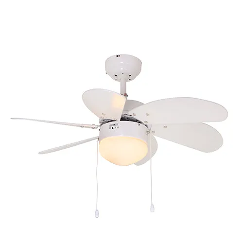 Turbo Swirl Ceiling Fan 6 Blades White