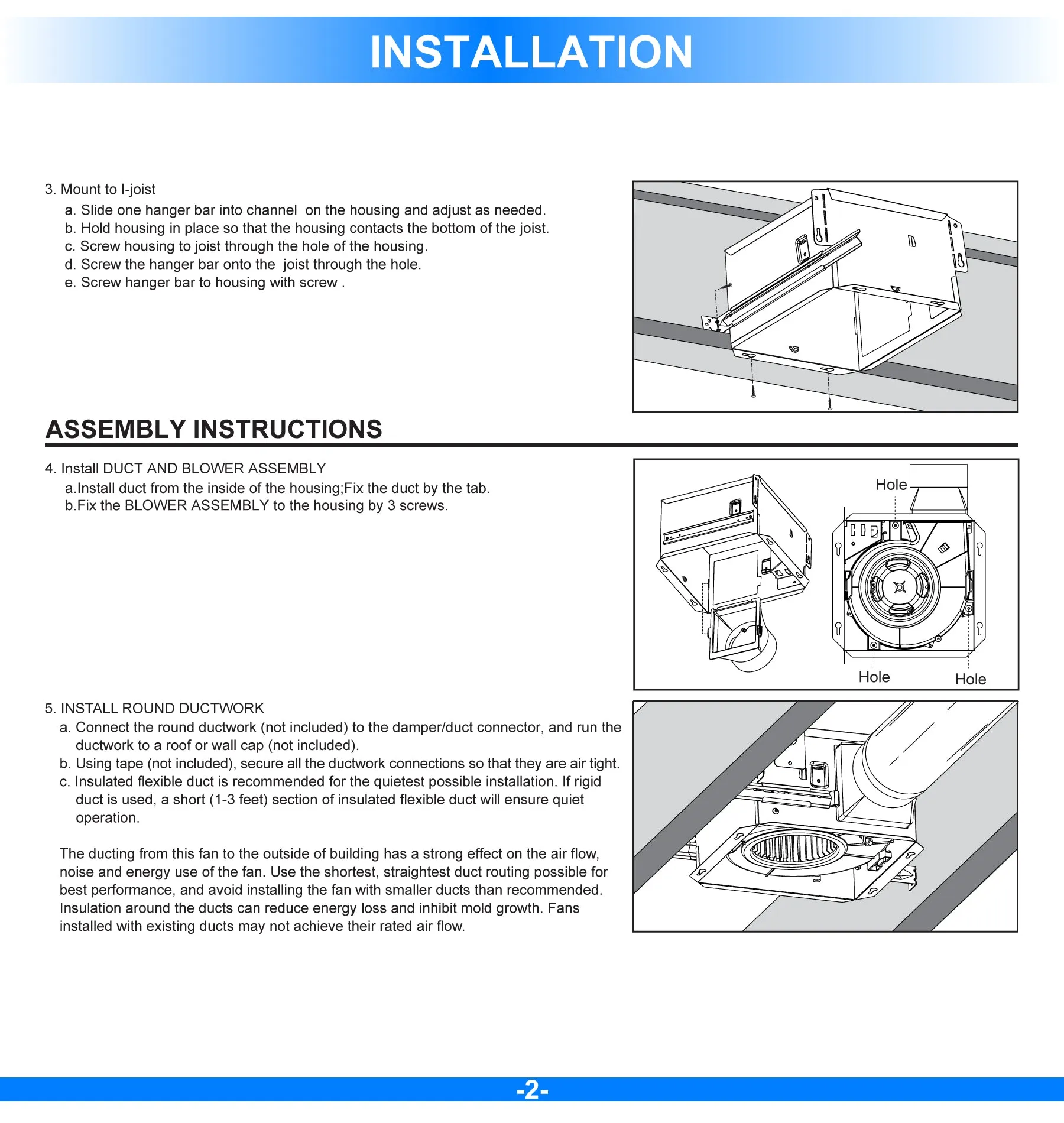 Ultra Quiet Bathroom Exhaust Fan w/ LED Light 4000K, 1000LM, 100 CFM, 0.8 Sones, Ceiling/Wall Mounted