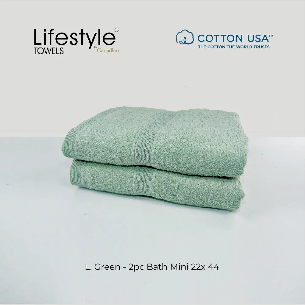 USA COTTON SUPER ABSORBENT TOWEL  2PC. BATH TOWEL SET ( 1111 )