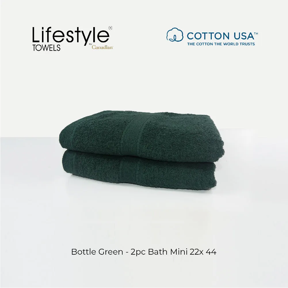 USA COTTON SUPER ABSORBENT TOWEL  2PC. BATH TOWEL SET ( 1111 )