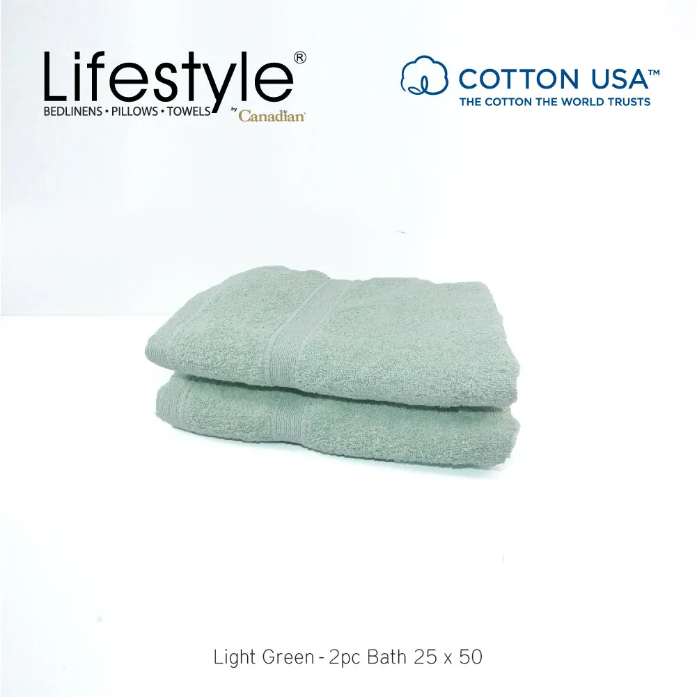 USA COTTON SUPER ABSORBENT TOWEL  2PC. BATH TOWEL SET ( 1111 )