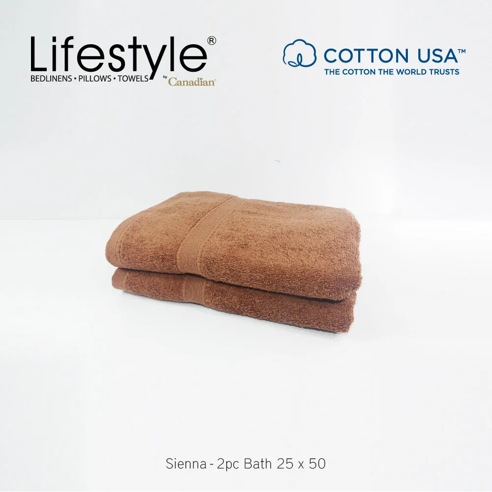 USA COTTON SUPER ABSORBENT TOWEL  2PC. BATH TOWEL SET ( 1111 )