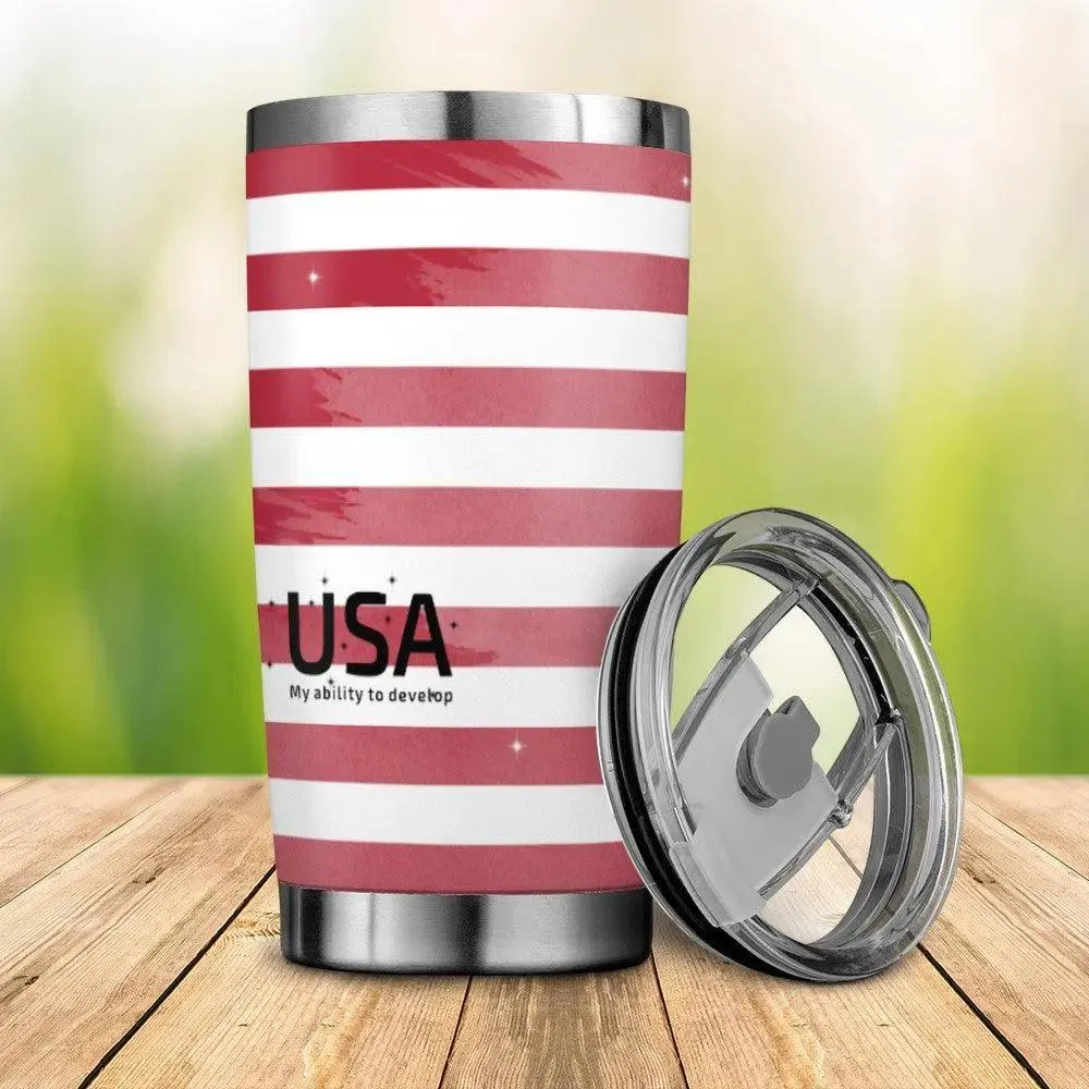 USA Flag 570g Travels Coffee Cup