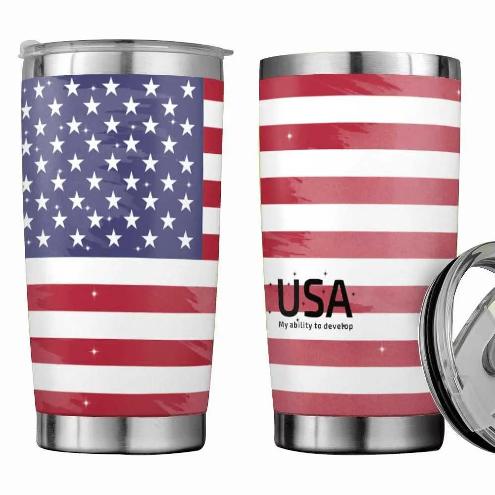 USA Flag 570g Travels Coffee Cup