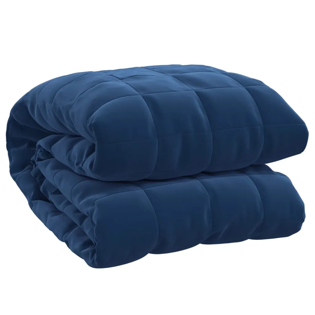 vidaXL Weighted Blanket Blue 220x230 cm King 11 kg Fabric