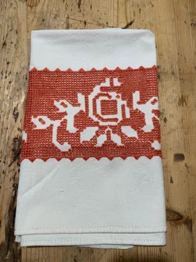 Vintage European Linen Tea Towel  #5336