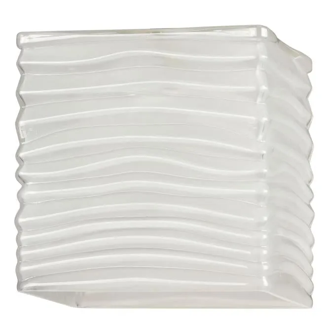 Westinghouse 8504500 Rippled White Glazed Rectangular Shade