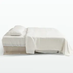 White Linen Duvet Cover Set (3 pcs)