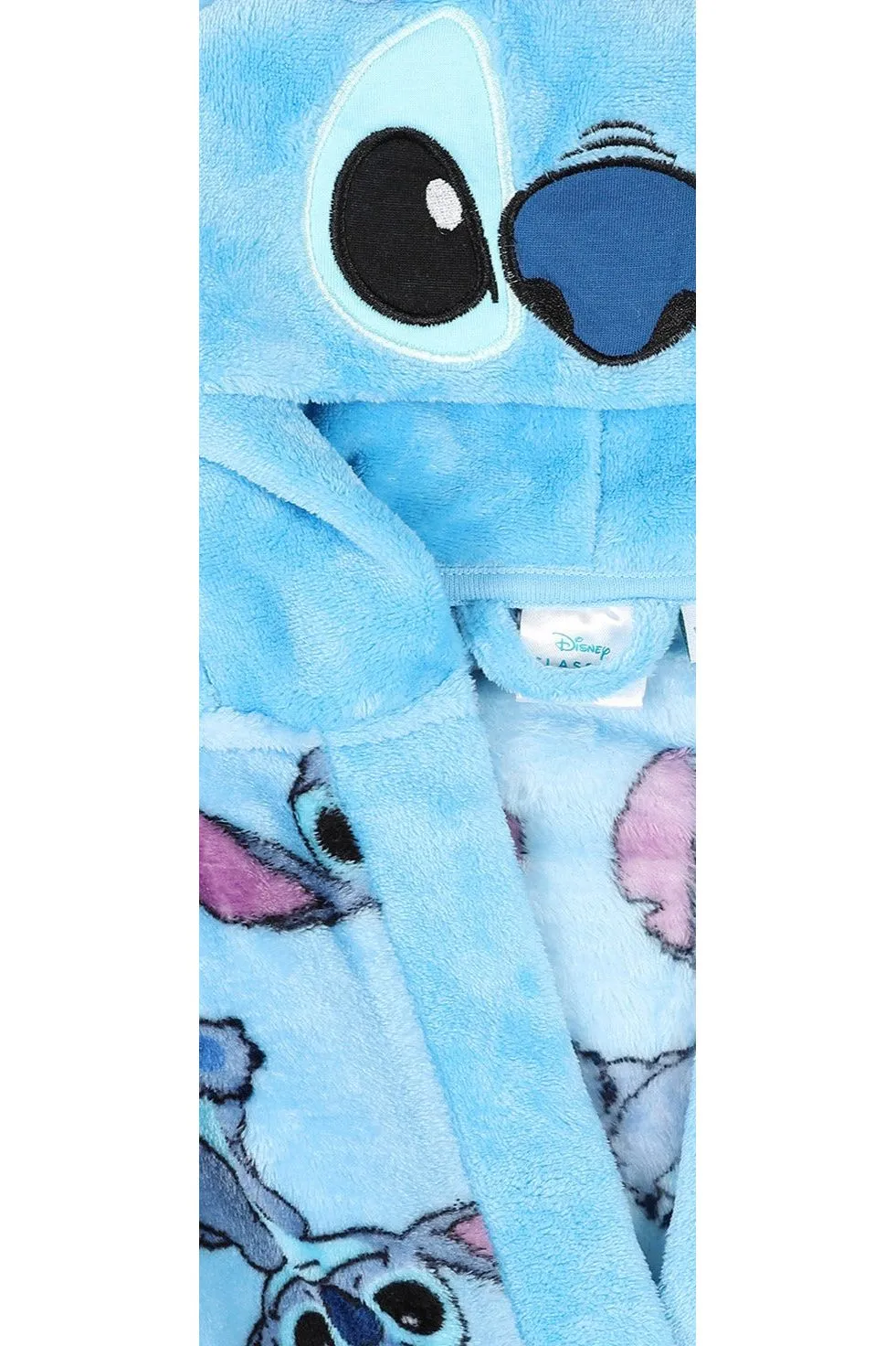 Womens Lilo and Stitch Blue Fleece Dressing Gown