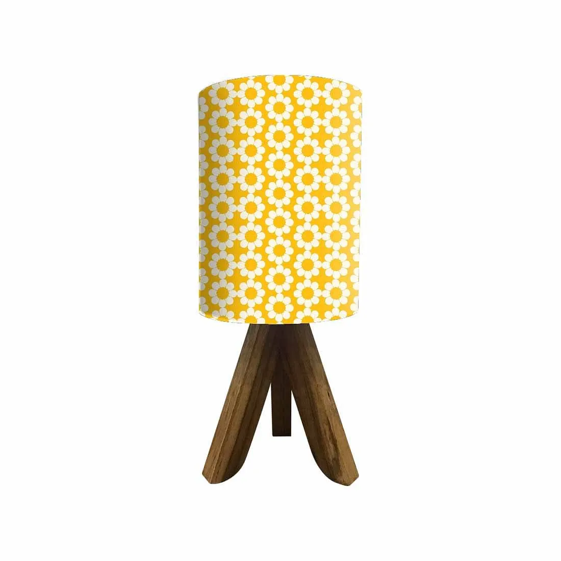 Wood Desk Light For Bedroom - Yellow Flower