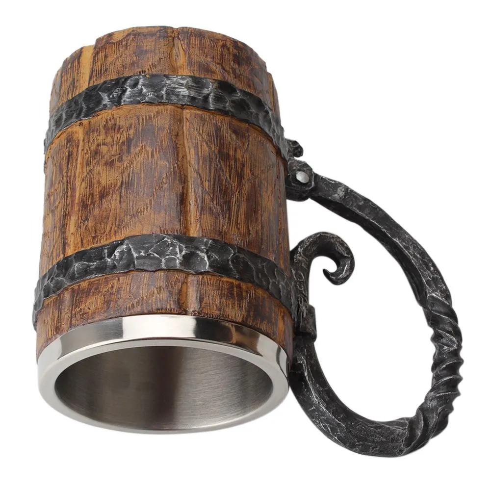 Wooden barrel Stainless Steel Resin 3D Beer