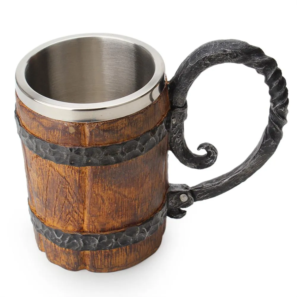 Wooden barrel Stainless Steel Resin 3D Beer